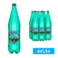 Вода Нарзан 1.5 литра, газ, пэт, 6 шт. в уп.