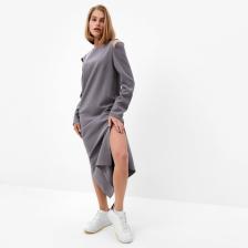 Платье с разрезами макси женское MINAKU: Casual collection, графит, размер 48
