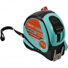Корпус рулетки оснащён уникальным пеналом, благодаря чему карандаш будет всегда под рукой. Переход от замеров к разметке осуществляется максимально быстро! Специально разработанная резиновая втулка позволяет быстро достать карандаш, а затем надёжно закрепить его обратно для хранения. Усиленное измерительное полотно из высокоуглеродистой термообработанной стали имеет увеличенную стойкость к излому. Обрезиненный корпус защищает рулетки от ударов и обеспечивает надёжный захват. Улучшенный механизм сматывания измерительного полотна. Практичная шкала с двух сторон. Благодаря усиленному магниту лента надёжно фиксируется на металлических поверхностях. Ремешок для исключения случайной потери рулетки.
