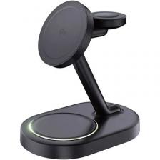 Беспроводное зарядное устройство Deppa 3 in 1 23W MagSafe QI2 NEO Galaxy черное (23168)