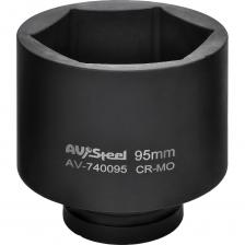 Шестигранная головка ударная Головка ударная шестигранная (95 мм; 1DR) AV Steel AV-740095