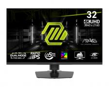MSI 322URDF E16 31.5" 16:9 UHD(3840x2160) Rapid IPS Flat,DisplayHDR 400, 0,5ms(GTG), 1000:1,100M:1,400nits,2xHDMI,1xDP,USB-Ax2,USB-B,Tilt,Swivel,Height,Pivot,VESA, 160HzUHD/320HzFHD, Black, 1y war-ty [9S6-3DD89T-012]