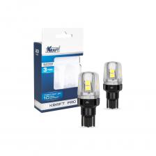 Светодиодная автомобильная лампа T16 W16W (W2.1x9.5d) 10-30v (white) Kraft Pro (2 шт. Европодвес). Светодиоды вспомогательного света. Данные диодные лампочки используются в качестве автоламп габаритных огней (габариты), подсветки номера авто. Белый свет. Напряжение 10-30 В. Световой поток 350 Lm. Цоколь W2.1x9.5d. Светодиодные LED лампы - это современная энергоэффективная и надежная альтернатива традиционным лампам накаливания. Основными преимуществами светодиодов: пониженное энергопотребление и высокая энергоэффективность. Длительный срок службы. Малая инерционность. Отсутствие ультрафиолетового и инфракрасного излучения. В комплекте 2шт.