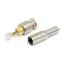Разъем BNC папа под винт с пружиной металл