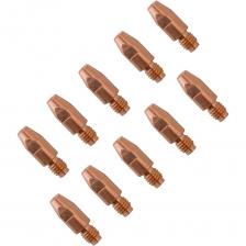 Наконечник сварочный М6, 28 мм, для проволоки 1,2 мм (медно- циркониевый сплав) Ключевые особенности:  Резьба М6 – совместим со стандартными сварочными горелками. Длина 28 мм – оптимальный размер для удобной работы. Для проволоки 1,2 мм – обеспечивает стабильную подачу и надежный контакт. Медный сплав – высокая электропроводность и износостойкость. Применение: используется в MIG/MAG-сварке для соединения металлов. Подходит для полуавтоматических сварочных аппаратов. Совместим с горелками миг 24, миг 25, миг 36 Уменьшает разбрызгивание металла Обеспечивает стабильную дугу Долгий срок службы