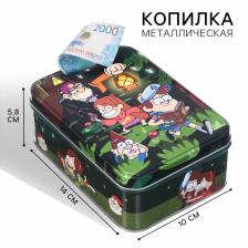 Копилка 14x10x5.8 см, металл, Гравити Фолз