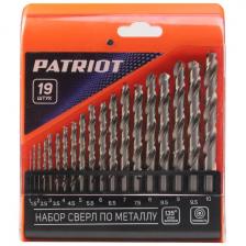 Набор сверл по металлу Patriot HSS 19 штук, 1-10 мм, в пластиковом боксе, №1
