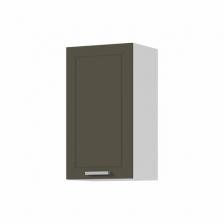 Кухонный модуль, навесной, ШВ400, Белый / Альфа Холст вулкан