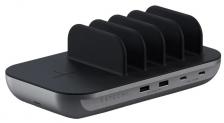 Беспроводное зарядное устройство Беспроводная зарядная станция Satechi Dock5, мощность Qi: 10 Вт, серый
