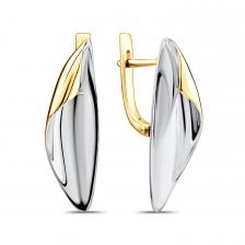 Серебряные серьги с позолотой