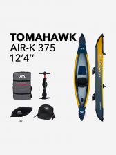 Надувной каяк Aqua Marina TOMAHAWK AIR-K, 375 см, Одноместный каяк, Оранжевый