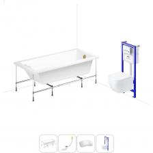 Комплексное предложение для обустройства ванной комнаты по специальной цене. Каждый элемент набора продуман и отвечает лучшим сантехническим решениям для ежедневного комфорта, максимальной гигиены и гарантирует надежный и безопасный монтаж. ВАННА ИЗ ЛИТЬЕВОГО АКРИЛА ОТ LAVINIA BOHO Акриловая ванна Catani производится с лево- и правосторонним разворотом в размерах 160 и 170 см по длине, имеет увеличенную ширину – 80 см. Тонкие бортики лицевой и торцевой стенок визуально облегчают конструкцию, а широкий борт вдоль стенки позволяет размещать предметы гигиены. Вместительная чаша подходит для купания детей, принятия ванны и душа взрослыми разного роста и телосложения. Усиленный армированный корпус отлично сохраняет форму и не деформируется при нагрузках и наполнении чаши горячей водой. ПРОЧНЫЙ КАРКАС ИЗ СТАЛИ Ванна монтируется на усиленный стальной каркас и стабилизируется креплениями к стене. Конструкция надежно фиксирует чашу и равномерно распределяет динамическую нагрузку до 500 кг. Регулировка опор по высоте нивелирует перепады уровня пола на различных поверхностях. СИФОН С ПОВЫШЕННОЙ ФУНКЦИОНАЛЬНОСТЬЮ Автоматический слив-перелив Useful Extras от Wellsee с донным клапаном click-clack и съемной накладкой на перелив изготовлен из полипропилена повышенной прочности. Накладка на перелив и крышка донного клапана выполнены из латуни. Функция верхней очистки позволяет с легкостью устранять возможные засоры, а плоский гидрозатвор служит барьером для неприятных канализационных газов и занимает минимум места под ванной. ПОДГОЛОВНИК НА САМОКЛЕЯЩЕЙСЯ ЛЕНТЕ Подголовник на ванну от Wellsee из вспененного полиуретана с гелевой структурой гипоаллергенен и безопасен для здоровья человека. Благодаря волнообразной форме и высокой эластичности подушка мгновенно адаптируется к изгибам тела, равномерно распределяет нагрузку в шейно-воротниковой зоне. Поверхность изделия не впитывает влагу и запахи, что гарантирует высокий уровень гигиены и износостойкость при продолжительном контакте с водой. ПОДВЕСНОЙ УНИТАЗ LAVINIA BOHO СО 100% ОТКРЫТЫМ КРАЕМ Унитаз Lavinia Boho One в минималистичном дизайне — бестселлер поколения безободковой керамики из санфарфора. Гладкая беспористая поверхность обладает повышенной прочностью и износостойкостью, не скапливает грязь и сокращает рост бактерий. Чаша Rimless со скрытым креплением качественно омывается с первого смыва без брызг и обеспечивает 100% гигиеничность и простоту в уходе за изделием. При мощном каскадном смыве выделения сразу попадают в воду и блокируются жидкостью, минимизируя распространение неприятных запахов. БЫСТРОСЪЕМНОЕ СИДЕНЬЕ С КРЫШКОЙ Эргономичная форма сиденья позволяет с удобством расположиться людям разного возраста и комплекции. Благодаря встроенным в петли демпферам сиденье с крышкой опускаются мягко и бесшумно. Установить или снять сиденье можно всего за несколько секунд одним нажатием. Конструкция выдерживает нагрузку до 400 кг и имеет более 100.000 циклов открывания/закрывания. Сиденье из дюропласта гипоаллергенно и полностью безопасно при контакте с кожей человека. УНИВЕРСАЛЬНАЯ ИНСТАЛЛЯЦИЯ С БЕСШОВНЫМ БАЧКОМ Инсталляционная система Lavinia Boho Relfix с универсальным креплением позволяет производить не только стандартный «прямой» монтаж рамы к стене, но и осуществлять «поворотный» монтаж, вплоть до установки в угол помещения. Цельнолитой бачок системы изготовлен из долговечного полимерного материала HDPE и изолирован от конденсационной влаги. Все соединительные элементы бачка для подключения инсталляции к трубопроводу изготовлены из латуни. ДИСПЕНСЕР ДЛЯ ДЕЗОДОРАЦИИ Дозатор для дезинфицирующих средств устанавливается в бачок инсталляционной системы RelFix и поддерживает гигиену унитаза, аромат свежести в туалетной комнате. Благодаря точной подгонке резервуара под туалетные блоки при каждом смыве с водой поступает одинаковое количество дезинфицирующего средства, которое равномерно распределяется по чаше унитаза. УЛЬТРАТОНКАЯ КЛАВИША СМЫВА Ультратонкий монтаж панели смыва сохраняет эстетику всей конструкции, а также облегчает поддержание чистоты санузла. Клавиша изготовлена из высоко