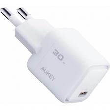 Сетевое зарядное устройство AUKEY PA-C1W, USB-C, 30Вт, 3A, белый [awc-pa-c1w]