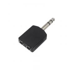 1/4 "стерео аудио разъем адаптер один разъем «папа-мама» 6,35 мм двойной моно стерео разъем для наушников микрофон Y разветвитель конвертер