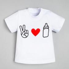 Футболка детская «Крошка Я» Love milk, рост 98-104 см