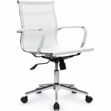 РИВА - RIVA Кресло для руководителя Riva Chair Hugo 6001-2SE белое, хром, сетка