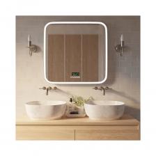 Оснащено сенсорным выключателем и диммером, который при удержании пальца на сенсоре позволяет менять интенсивность освещения. Свет белый 6000К. Все электрические компоненты размещены внутри корпуса из Abs-пластика, который защищает от влаги и механических повреждений. В качестве элемента подсветки используется светодиодная лента, которая обеспечивает яркое свечение по периметру зеркала. Срок службы диодов - 100 000 часов. Зеркало оснащено многофункциональным модулем (MФМ), который включает в себя часы, термометр, Bluetooth. Функция «Bluetooth» подключается одним касанием, динамики и микрофон расположены на корпусе зеркала. Поле для отображения часов нанесено методом лазерной гравировки. Время регулируется с помощью сенсорной кнопки.