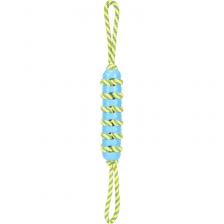 Flamingo игрушка Tofla "Палочка с веревкой", голубой, желтый - 55 x 5 x 5 см Китай 1 уп. х 1 шт. х 0.27 кг