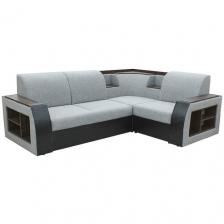Угловой диван Ника-2 серая рогожка