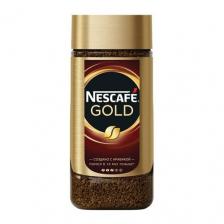Кофе растворимый Nescafe Gold сублимированный с добавлением молотого, стеклянная банка, 190 г, 30 уп.