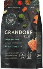Сухой корм для кошек Grandorf Fresh Cat Sterilised Свежее филе лосося с бататом для стерилизованных 400г