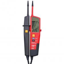 Применяется для измерения напряжения в сети. Подходит для тестирования дифференциальных автоматических устройств (RCD) с рабочим напряжением от 230 В и частотой сети от 50 Гц до 400 Гц. Позволяет определить полярность подключения (положительная и отрицательная). Индикатор обнаруживает превышение напряжения в диапазоне от 713 В до 788 В, что позволяет оперативно реагировать на возможные перенапряжения и избегать повреждения оборудования. Индикатор автоматически переходит в режим ожидания, если потребляемый ток составляет менее 10 мкА, что продлевает срок службы батареи и обеспечивает экономичное энергопотребление. Встроенная подсветка обеспечивает удобство использования в условиях недостаточной освещенности. Предусмотрена индикация, которая оповещает пользователя о необходимости замены батарей.