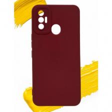 Чехол для Tecno Spark 7 / чехол на текно спарк 7 с защитой камеры бордо