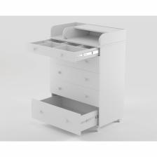 Комод пеленальный детский ИНКАНТО OSKAR V 800/5, 84x45x101 см, 5 ящиков, белый