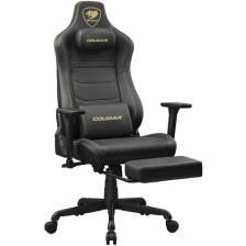 Кресло игровое COUGAR Armor evo s, крест 5-лучевой, эко.кожа, черный/золотистый [cu-armesg]