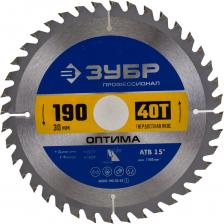 Пильный диск по дереву Диск пильный по дереву ЗУБР Оптима 190x30 мм, 40Т 36903-190-30-40_z01