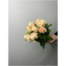 Букет цветов "Шармант" роза, 9 шт, жёлтые, высота 40 см