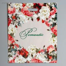 Пакет «Благородные цветы», полиэтиленовый с вырубной ручкой, 38x45 см, 60 мкм