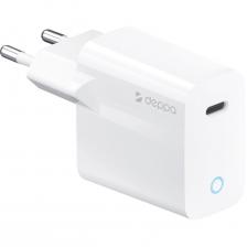 Сетевое зарядное устройство Deppa USB Type-C Power Delivery, 25Вт, белое (11428)