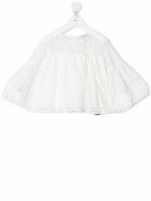 Twinset туника с бахромой и вышивкой, белый