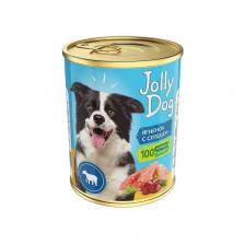 Зоогурман Jolly Dog влажный корм для собак, фарш из ягненка и сердца, в консервах - 350 г повседневный эконом для взрослых с ягненком для всех пород консервы (в железной банке) Российский корм 1 уп. х 9 шт. х 3.15 кг
