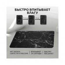 Коврик для ванной Ridberg Marble подходит для интерьеров ванных комнат и санузлов. Материалы, использованные для ковриков, предназначены для эксплуатации в помещениях с повышенной влажностью, быстро сохнут и надолго сохраняют внешний вид. Верхний слой коврика для ванной Ridberg Marble выполнен из мягкого полиэстера, внутренняя вставка - из пены с эффектом памяти, что позволяет сохранять тепло и не соприкасаться с холодной плиткой и кафелем в ванной комнате. Нижний слой коврика изготовлен из прорезиненного материала и не скользит даже по глянцевым поверхностям. Благодаря коврику Ridberg Marble вы сможете не только освежить интерьер ванной комнаты и санузла, но и обеспечить комфорт при принятии ванны или чистке зубов. Материалы коврика отличаются долговечностью и устойчивостью к износу, а сам коврик можно стирать в стиральной машине в бережном режиме по мере загрязнения.