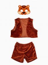 Карнавальный костюм «Мишка», жилет, шорты, маска фетр, рост 92-116 см