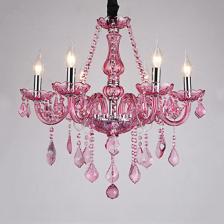 wecus Розовая хрустальная люстра 220В