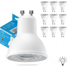 Энергосберегающая светодиодная лампа GU10 предназначена для использования в бытовых и офисных помещениях. Мощная диодная лампочка обеспечит яркое и энергоэффективное освещение. Led светодиоды создают чистый дневной свет 4000К в ванной, спальне и коридоре. Нежный, матовый рассеиватель позволяет равномерно распределить свет по всей прихожей и балкону. Энергосберегающая лампа сократит энергопотребление на 85%. Линзованные софиты созданы для натяжного потолка. Превратят вашу спальню или кухню в место, наполненное теплым белым светом. Точечные встраиваемые светильники легко установить в большинство люстр. Подходят как для потолочных, так и для накладных светильников. С помощью этих лед лампочек точек 9Вт вы можете создать потрясающую подсветку потолка в интерьере и зеркала. Высокий показатель цветопередачи CRI гарантирует точное и реалистичное отображение цветов предметов. Подойдут для декоративного освещения вашего дома и дачи! Стиль Лофт. Рассчитана на длительный срок службы. Безопасна благодаря отсутствию содержания ртути или других опасных веществ.