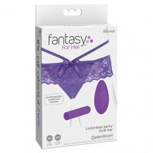 Стимулятор PIPEDREAM Вибропуля + трусики + пульт ДУ Fantasy For Her Crotchless Panty Thrill-Her