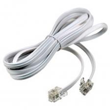 Телефонный кабель REXANT () Телефонный удлинитель 2М белый [18-3021]