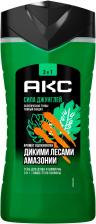 Гель-шампунь для душа Акс Мужской парфюмированный 3в1 сила джунглей 250мл