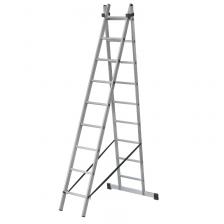 Лестница двухсекционная алюминиевая Fit 65424, 2 х 9 ступеней, H=257/426см, вес 7,34 кг