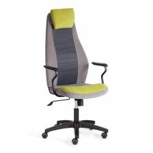 Кресло игровое AVIATOR, флок/ткань, цвет олива/серый