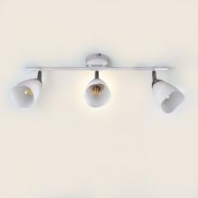 спот РОССВЕТ Фелика 3х20Вт Е27 металл белый