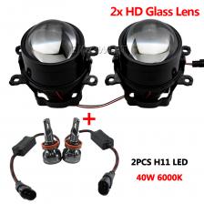 2 шт. противотуманные фары, биксеноновые линзы для навигатора Lincoln 5.4L V8 2007 2008 2009 2010 2011 2012 2013 Автомобильная Лампа дневного света 12 В H11 HID