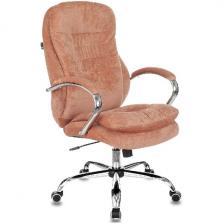 Кресло руководителя Бюрократ T-9950SL Fabric светло-коричневый Velvet 90 крестов. металл