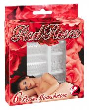 Насадка, удлинитель для мужчин Набор из 6 насадок с шипиками Red Roses