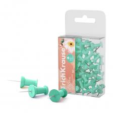 Кнопки силовые ErichKrause Pastel Bloom в мятном цвете представляют собой надежное и практичное решение для крепления различных материалов. Изготовленные из прочного пластика, они обладают цилиндрической формой шляпки диаметром 2 мм, что обеспечивает удобство в использовании и предотвращает случайное снятие. Игольчатый тип острия длиной 10 мм гарантирует надежную фиксацию даже в плотных материалах. Упаковка из 50 штук позволяет экономично использовать кнопки в офисе или дома. Поставляются в компактном пэт-боксе, который обеспечивает удобное хранение и транспортировку. Легкий вес изделия, всего 0,028 кг, делает его практически незаметным в сумке или ящике стола.