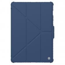Чехол книжка синего цвета от Nillkin для планшета Samsung Galaxy Tab S9+ и S10+, серия Bumper Pro Case-Multi Angle Folding Style, многофункциональный складной